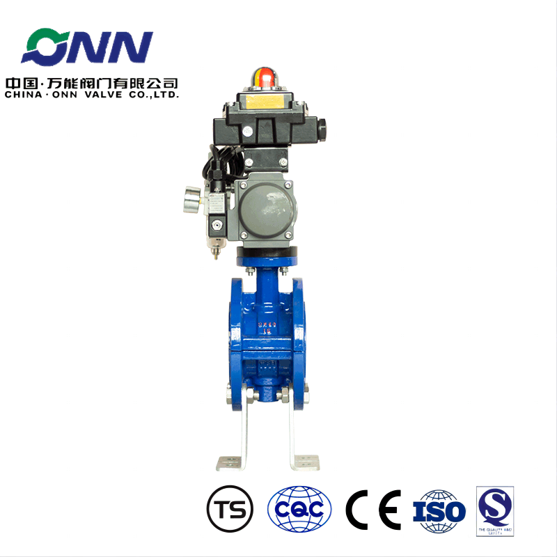 D643H-16C DN40 Pneumatic hard sealed flange butterfly valve