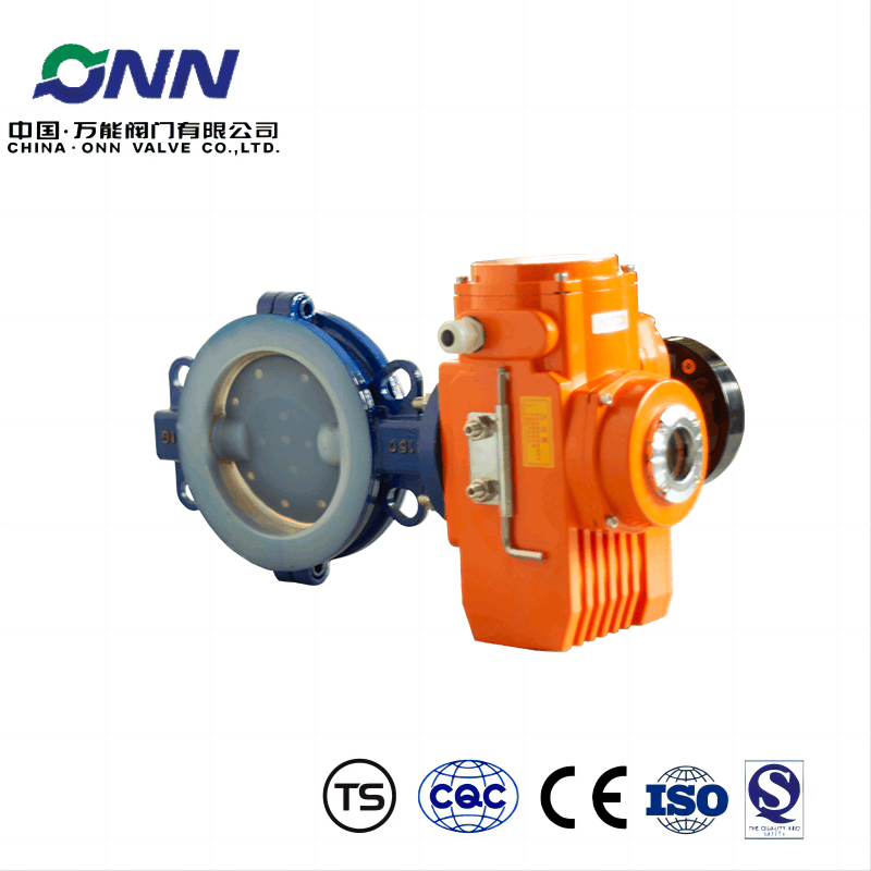 D971F46 Electric fluorine lined butterfly valve