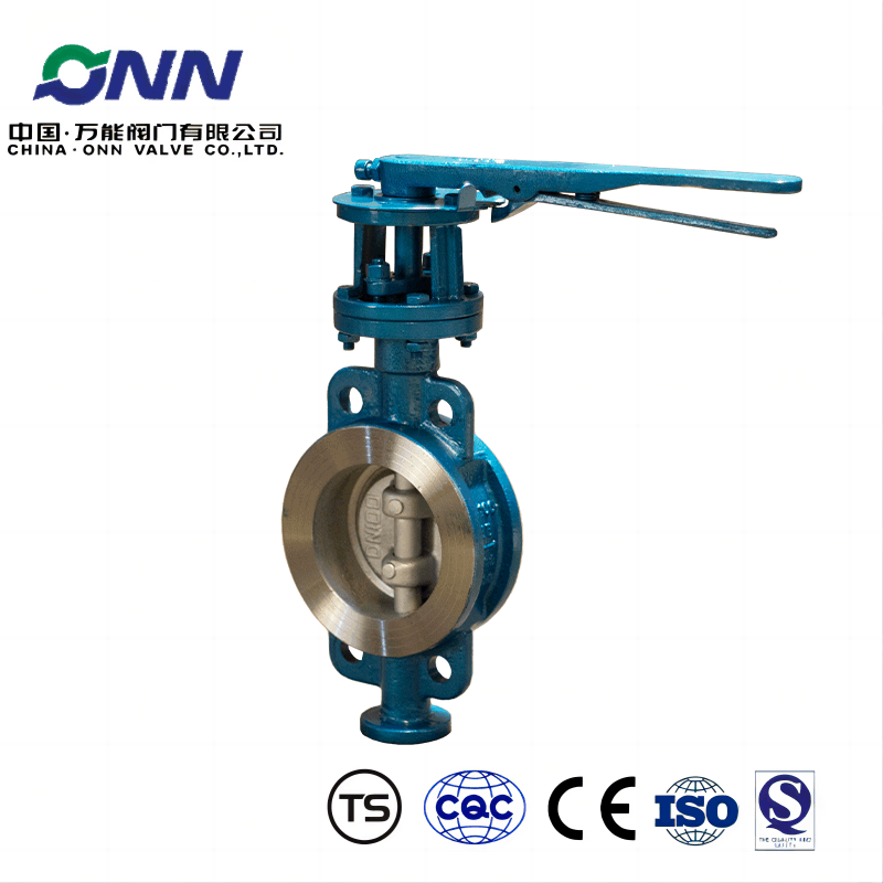 D073H-16C DN100 Manual cast steel hard sealed butterfly valve with clamp handle